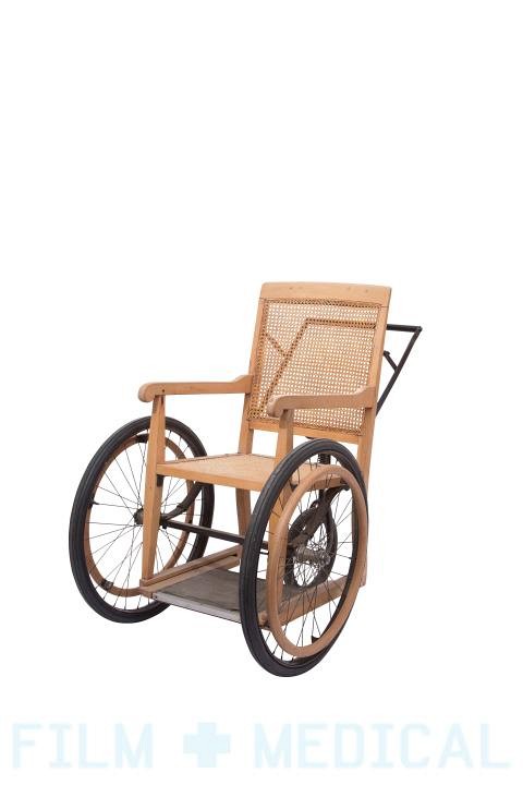 Period light wood wheelchair